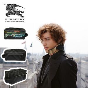 ✨Burberry Black Toiletry Bag Unisex Men Women